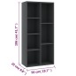 vidaXL Bücherregal Grau 50x25x106 cm Holzwerkstoff vidaXL Bücherregal Grau 50x25x106 cm Holzwerkstoff