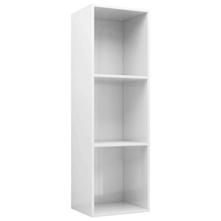vidaXL Bücherregal/TV-Schrank Hochglanz-Weiß 36x30x114cm Holzwerkstoff