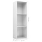 vidaXL Bücherregal/TV-Schrank Hochglanz-Weiß 36x30x114cm Holzwerkstoff vidaXL Bücherregal/TV-Schrank Hochglanz-Weiß 36x30x114cm Holzwerkstoff
