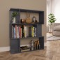 vidaXL Bücherregal/Raumteiler Hochglanz-Grau 80x24x96 cm Holzwerkstoff vidaXL Bücherregal/Raumteiler Hochglanz-Grau 80x24x96 cm Holzwerkstoff