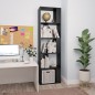 vidaXL Bücherregal/Raumteiler Schwarz 45x24x159 cm Holzwerkstoff vidaXL Bücherregal/Raumteiler Schwarz 45x24x159 cm Holzwerkstoff