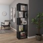 vidaXL Bücherregal/Raumteiler Schwarz 45x24x159 cm Holzwerkstoff vidaXL Bücherregal/Raumteiler Schwarz 45x24x159 cm Holzwerkstoff