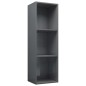 vidaXL Bücherregal/TV-Schrank Hochglanz-Grau 36x30x114cm Holzwerkstoff vidaXL Bücherregal/TV-Schrank Hochglanz-Grau 36x30x114cm Holzwerkstoff