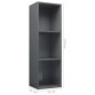 vidaXL Bücherregal/TV-Schrank Hochglanz-Grau 36x30x114cm Holzwerkstoff vidaXL Bücherregal/TV-Schrank Hochglanz-Grau 36x30x114cm Holzwerkstoff