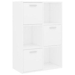 vidaXL Lagerschrank Weiß 60x29,5x90 cm Holzwerkstoff