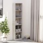 vidaXL Bücherregal 5 Fächer Betongrau 40x24x175 cm Holzwerkstoff vidaXL Bücherregal 5 Fächer Betongrau 40x24x175 cm Holzwerkstoff