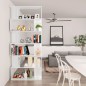 vidaXL Bücherregal/Raumteiler Hochglanz-Weiß 80x24x192 cm vidaXL Bücherregal/Raumteiler Hochglanz-Weiß 80x24x192 cm