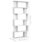 vidaXL Bücherregal/Raumteiler Hochglanz-Weiß 80x24x192 cm vidaXL Bücherregal/Raumteiler Hochglanz-Weiß 80x24x192 cm