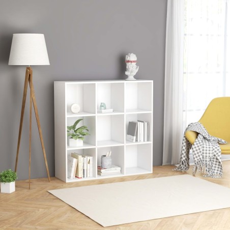 vidaXL Bücherregal Weiß 98x30x98 cm Holzwerkstoff