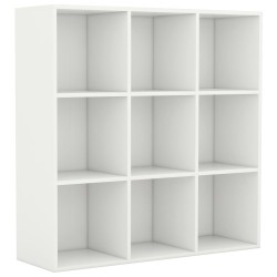 vidaXL Bücherregal Weiß 98x30x98 cm Holzwerkstoff
