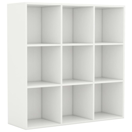 vidaXL Bücherregal Weiß 98x30x98 cm Holzwerkstoff