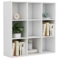 vidaXL Bücherregal Weiß 98x30x98 cm Holzwerkstoff vidaXL Bücherregal Weiß 98x30x98 cm Holzwerkstoff