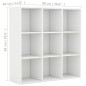 vidaXL Bücherregal Weiß 98x30x98 cm Holzwerkstoff vidaXL Bücherregal Weiß 98x30x98 cm Holzwerkstoff