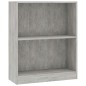 vidaXL Bücherregal Betongrau 60x24x74,5 cm Holzwerkstoff vidaXL Bücherregal Betongrau 60x24x74,5 cm Holzwerkstoff