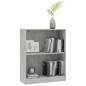 vidaXL Bücherregal Betongrau 60x24x74,5 cm Holzwerkstoff vidaXL Bücherregal Betongrau 60x24x74,5 cm Holzwerkstoff