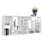 vidaXL Bücherregal Hochglanz-Weiß 67x24x161 cm Holzwerkstoff vidaXL Bücherregal Hochglanz-Weiß 67x24x161 cm Holzwerkstoff