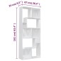 vidaXL Bücherregal Hochglanz-Weiß 67x24x161 cm Holzwerkstoff vidaXL Bücherregal Hochglanz-Weiß 67x24x161 cm Holzwerkstoff