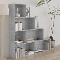 vidaXL Bücherregal/Raumteiler Betongrau 155x24x160 cm Holzwerkstoff