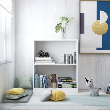 vidaXL Bücherregal Weiß 60x24x76 cm Holzwerkstoff