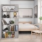 vidaXL Bücherregal/Raumteiler Betongrau 80x24x159 cm Holzwerkstoff vidaXL Bücherregal/Raumteiler Betongrau 80x24x159 cm Holzwerkstoff