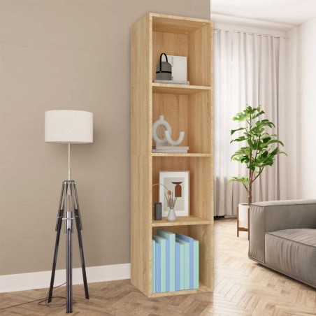 vidaXL Bücherregal/TV-Schrank Sonoma-Eiche 36x30x143 cm Holzwerkstoff