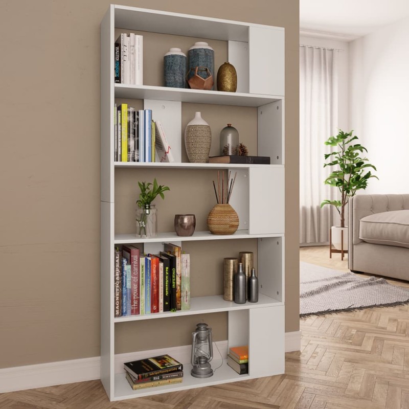 vidaXL Bücherregal/Raumteiler Weiß 80x24x159 cm Holzwerkstoff vidaXL Bücherregal/Raumteiler Weiß 80x24x159 cm Holzwerkstoff