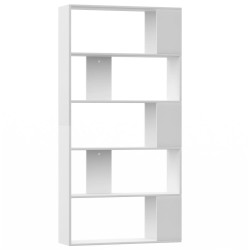 vidaXL Bücherregal/Raumteiler Weiß 80x24x159 cm Holzwerkstoff