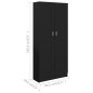 vidaXL Bücherschrank Schwarz 82,5x30,5x185,5 cm Holzwerkstoff vidaXL Bücherschrank Schwarz 82,5x30,5x185,5 cm Holzwerkstoff