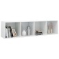 vidaXL Bücherregal/TV-Schrank Hochglanz-Weiß 36x30x143cm Holzwerkstoff vidaXL Bücherregal/TV-Schrank Hochglanz-Weiß 36x30x143cm Holzwerkstoff