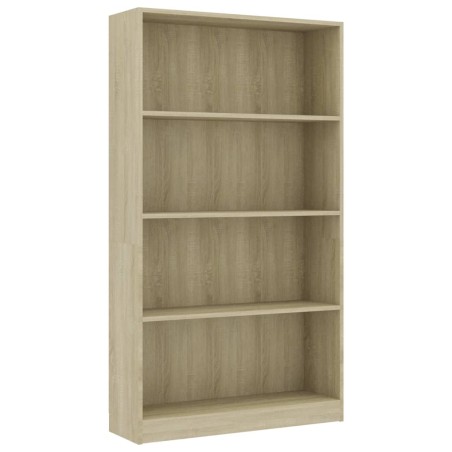 vidaXL Bücherregal 4 Fächer Sonoma-Eiche 80x24x142 cm Holzwerkstoff