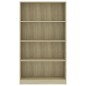 vidaXL Bücherregal 4 Fächer Sonoma-Eiche 80x24x142 cm Holzwerkstoff
