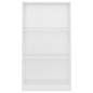 vidaXL Bücherregal 3 Fächer Hochglanz-Weiß 60x24x109 cm Holzwerkstoff vidaXL Bücherregal 3 Fächer Hochglanz-Weiß 60x24x109 cm Holzwerkstoff