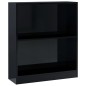 vidaXL Bücherregal Hochglanz-Schwarz 60x24x76 cm Holzwerkstoff vidaXL Bücherregal Hochglanz-Schwarz 60x24x76 cm Holzwerkstoff