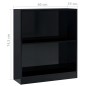 vidaXL Bücherregal Hochglanz-Schwarz 60x24x76 cm Holzwerkstoff vidaXL Bücherregal Hochglanz-Schwarz 60x24x76 cm Holzwerkstoff