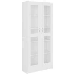 vidaXL Vitrinenschrank Weiß 82,5x30,5x185,5 cm Holzwerkstoff
