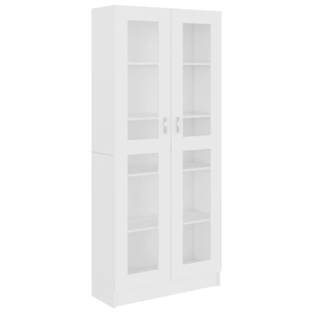 vidaXL Vitrinenschrank Weiß 82,5x30,5x185,5 cm Holzwerkstoff