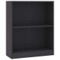 vidaXL Bücherregal Grau 60x24x74,5 cm Holzwerkstoff vidaXL Bücherregal Grau 60x24x74,5 cm Holzwerkstoff