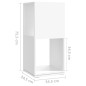 vidaXL Drehregal Weiß 34,5x34,5x75,5 cm Holzwerkstoff vidaXL Drehregal Weiß 34,5x34,5x75,5 cm Holzwerkstoff