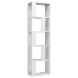 vidaXL Bücherregal/Raumteiler Hochglanz-Weiß 45x24x159cm Holzwerkstoff