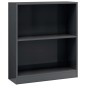 vidaXL Bücherregal Hochglanz-Grau 60x24x76 cm Holzwerkstoff vidaXL Bücherregal Hochglanz-Grau 60x24x76 cm Holzwerkstoff