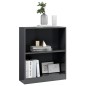 vidaXL Bücherregal Hochglanz-Grau 60x24x76 cm Holzwerkstoff vidaXL Bücherregal Hochglanz-Grau 60x24x76 cm Holzwerkstoff