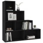 vidaXL Bücherregal/Raumteiler Schwarz 155x24x160 cm Holzwerkstoff vidaXL Bücherregal/Raumteiler Schwarz 155x24x160 cm Holzwerkstoff