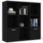 vidaXL Bücherregal Schwarz 98x30x98 cm Holzwerkstoff vidaXL Bücherregal Schwarz 98x30x98 cm Holzwerkstoff
