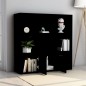 vidaXL Bücherregal Schwarz 98x30x98 cm Holzwerkstoff vidaXL Bücherregal Schwarz 98x30x98 cm Holzwerkstoff