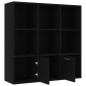 vidaXL Bücherregal Schwarz 98x30x98 cm Holzwerkstoff vidaXL Bücherregal Schwarz 98x30x98 cm Holzwerkstoff