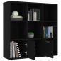 vidaXL Bücherregal Schwarz 98x30x98 cm Holzwerkstoff vidaXL Bücherregal Schwarz 98x30x98 cm Holzwerkstoff