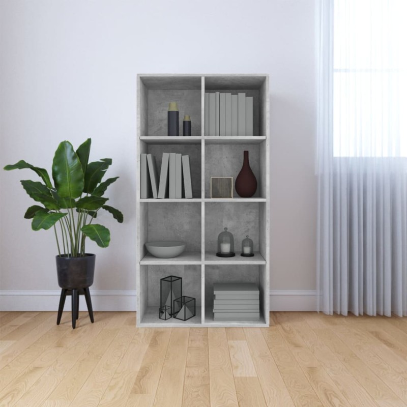 vidaXL Bücherregal/Sideboard Betongrau 66×30×130 cm Holzwerkstoff vidaXL Bücherregal/Sideboard Betongrau 66×30×130 cm Holzwerkstoff