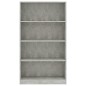 vidaXL Bücherregal 4 Fächer Betongrau 80x24x142 cm Holzwerkstoff vidaXL Bücherregal 4 Fächer Betongrau 80x24x142 cm Holzwerkstoff