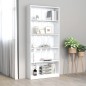 vidaXL Bücherregal 5 Fächer Hochglanz-Weiß 80x24x175 cm Holzwerkstoff vidaXL Bücherregal 5 Fächer Hochglanz-Weiß 80x24x175 cm Holzwerkstoff
