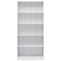 vidaXL Bücherregal 5 Fächer Hochglanz-Weiß 80x24x175 cm Holzwerkstoff vidaXL Bücherregal 5 Fächer Hochglanz-Weiß 80x24x175 cm Holzwerkstoff
